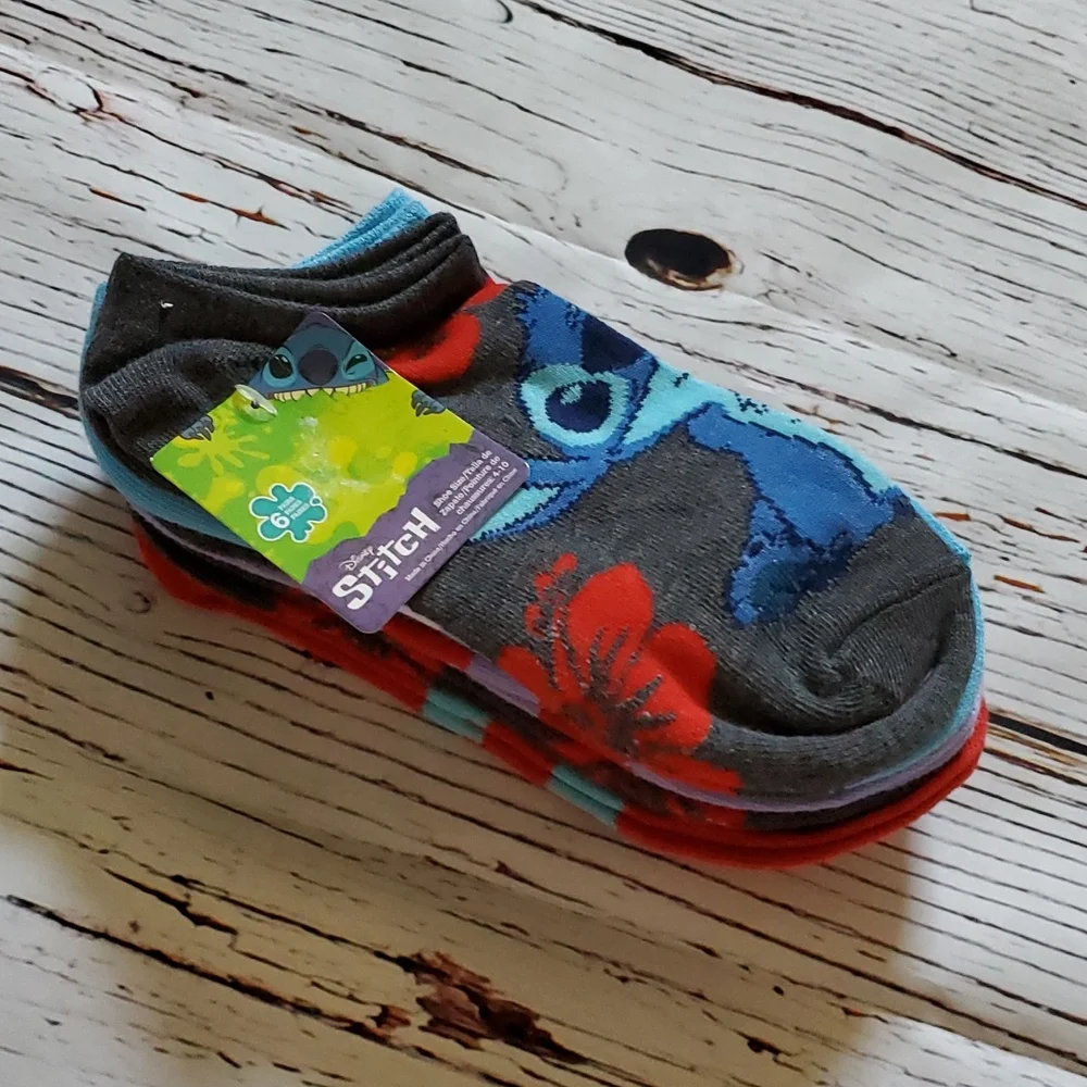 🆕️ DISNEY STITCH NO-SHOW SOCKS (6 PAIRS) 🌸